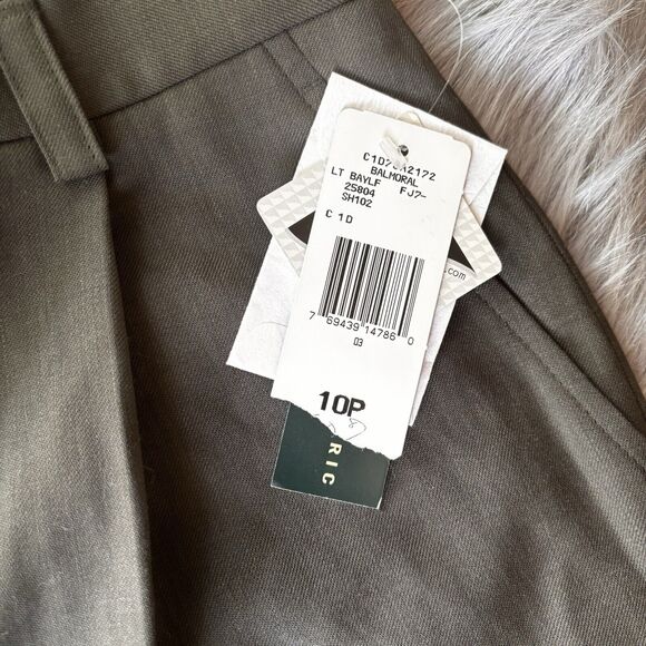 Lauren Ralph Lauren Pants Sz 10P Green Brown Wool Blend Trousers Career Work - Picture 5 of 12